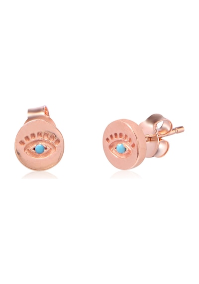 Emılıano Jewellery 925 Ayar Gümüş Taşlı Damla Kupe Gold - Gümüş