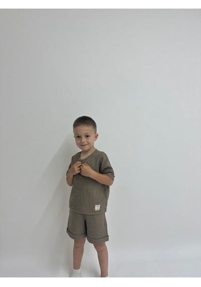 Oliven The Kid Oliventhekid Müslin Unisex Çocuk Takım Vizon Vizon