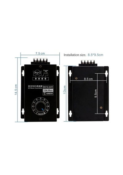 Kumandalı 10A Dc Motor Sürücü Pwm Dc 12-24V