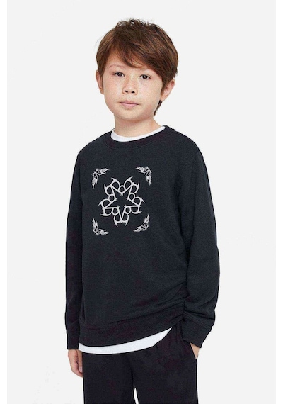 Tshirthane Veil Brides Group Logo Baskılı Unisex Çocuk Siyah Sweatshirt Siyah