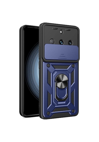 Nihcase Realme 11 Pro Plus Kılıf Magnetik Standlı Kamera Korumalı Slide Sürgülü Cover Kapak