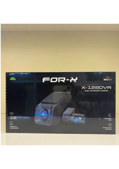 Foxus For-x X-128dvr 4k Ultrahd Ön Ve Iç Kamera 180d Bağımsız Kayıtlı Gsensör-telefondan Izlenebilir