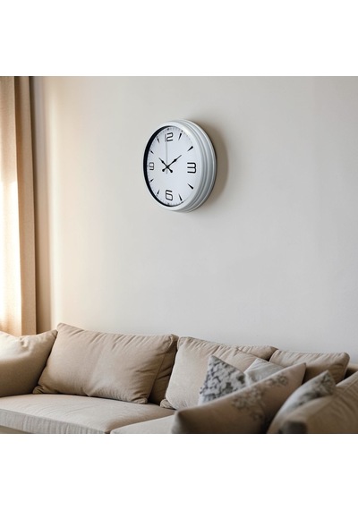 White Index 40 Cm Metal Duvar Saati Çok Renkli