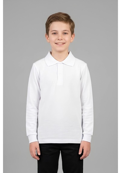 Modanino Erkek Çocuk %100 Pamuk Ve Okul Tarz T-shirt 6-16 Yaş 12798mrt Beyaz