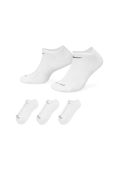 Nike Everyday Plus Cushion Sx6889-100 Antrenman No-show Çorapları 3 Çift Beyaz