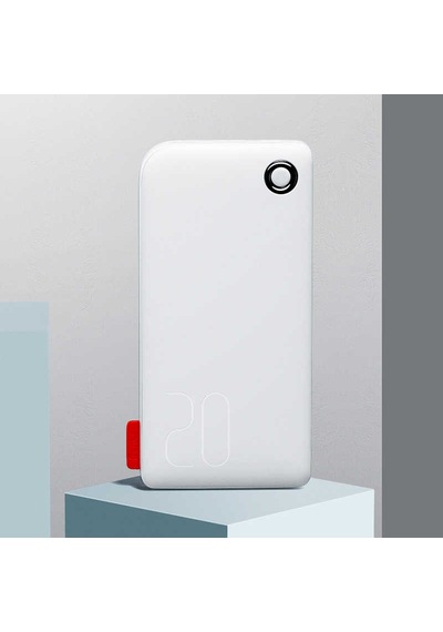 Benks PB12 20000 mAh PD Powerbank Taşınabilir 18W Hızlı Şarj Cihazı - ZORE-218157 Beyaz