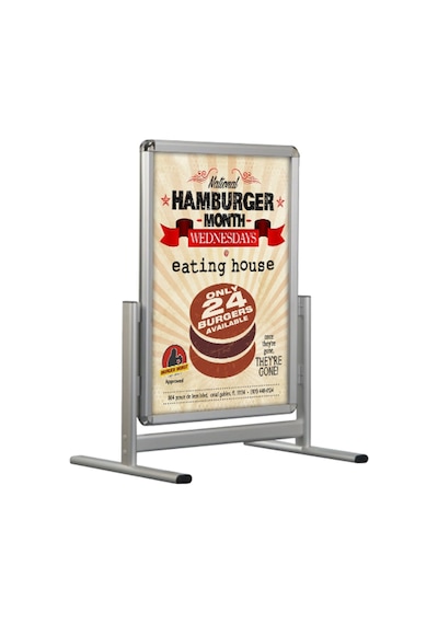 Çift Taraflı Kısa Ayaklı Alüminyum Çerçeve Reklam Poster Panosu