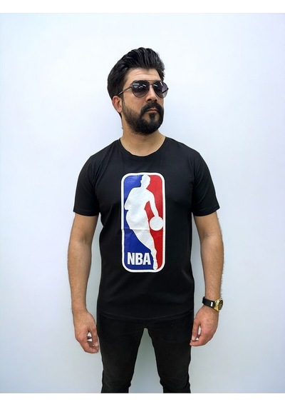 Bisiklet Yaka Erkek Baskılı T-shirt Beyaz