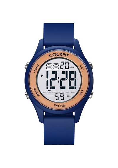 Cockpıt Ck-3758be Lacivert Silikon Kordon Dijital Kadın Kol Saati Lacivert