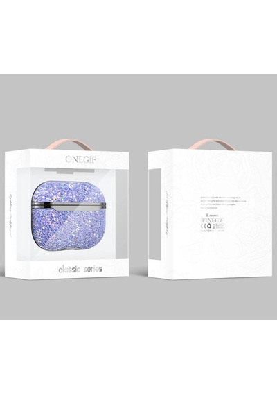 Onegif Apple Airpods Uyumlu Pro 2 2.nesil Bright Simli Airpods Uyumlu Kapak - Gümüş Klasik