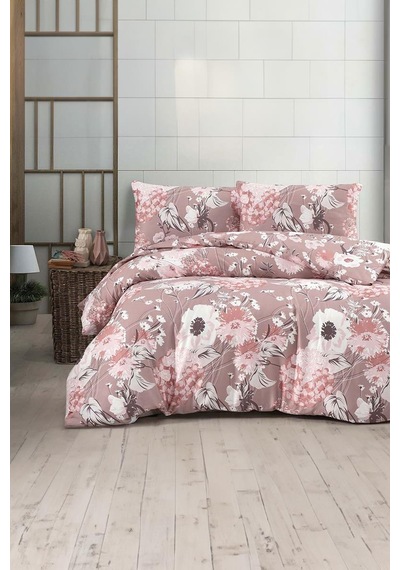 La Notte Saten Çift Kişilik Nevresim Takımı 1863 Pink Çok Renkli