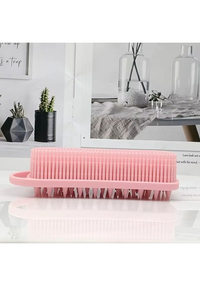 Banyo Süngeri & Kese Kendiliğinden Askılı Peeling Ve Masaj Etkili Silikon Banyo Vücut Fırçası