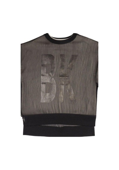 Kız Çocuk Tül Detaylı İkili Sweatshirt-14199 Siyah