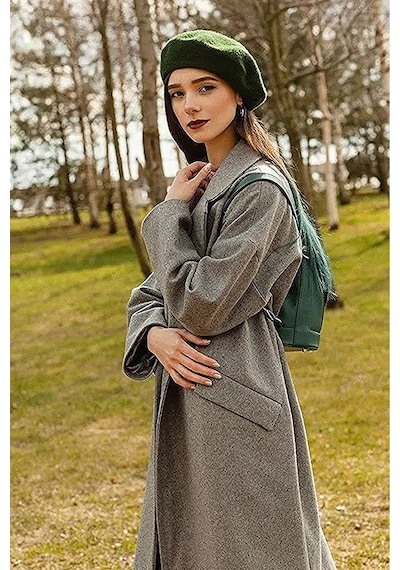 Eke Tekstil Haki Fransız Ressam Avusturalya Yünü Keçe Bere Haki