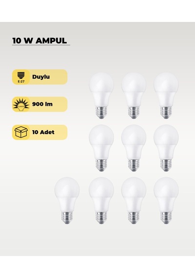 10w Ampul Gün Işığı 4000k - 10 Adet 1 Adet