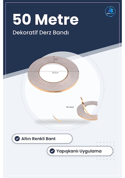 Fayans Arası Dekoratif Su Geçirmez Yapışkanlı Şerit Bant Dekor Sı