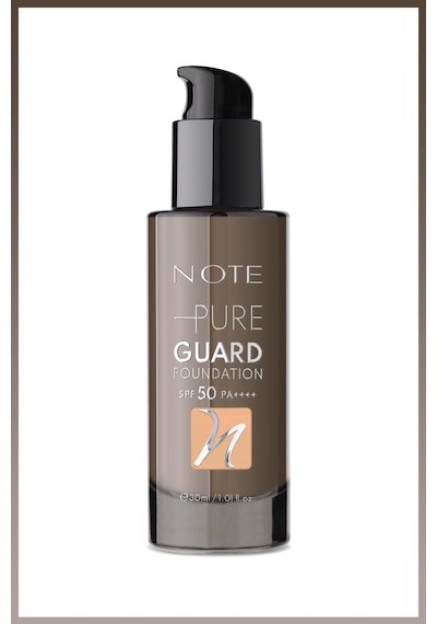 Note Pure Guard Foundation 130 Classic Beige Spf 50 Yoğun Kapatıcı Saten Bitişli Fondöten