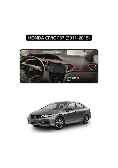 Honda Cıvıc Fb7 2011-2015torpido Koruma Halısı Siyah Kenar