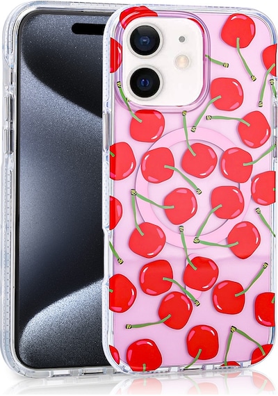 Apple Uyumlu iPhone 12 Kılıf M-safe Şarj Özellikli Zore Stilo Kapak Pembe-Mavi