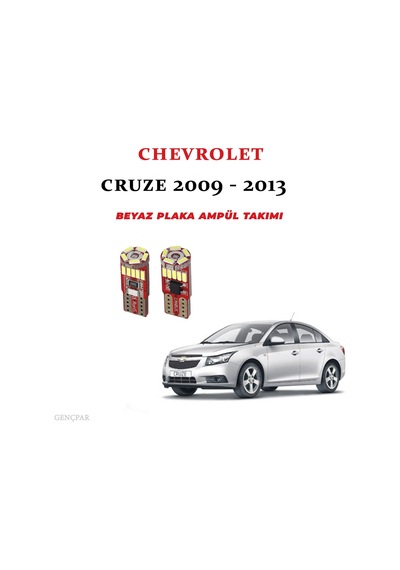 Chevrolet Cruze Plaka Ampül Set Beyaz Arıza Işığı Yakmaz Canbus