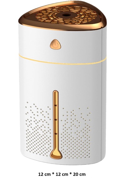 Alpera Home - Hava Nemlendirici 1000ml Su Haznesi - 6 Farklı Işık - Beyaz Renk - Aroma li