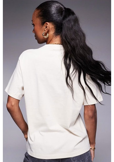 Nike Jordan Essential Girlfriend Loose Fit Womens T-shirt Kadın Bol Kesim Pamuklu Tişört Beyaz