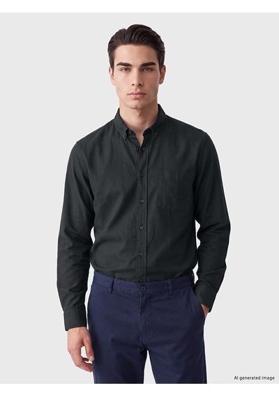 Lcwaıkıkı Classic Haki Regular Fit Oxford Erkek Gömlek