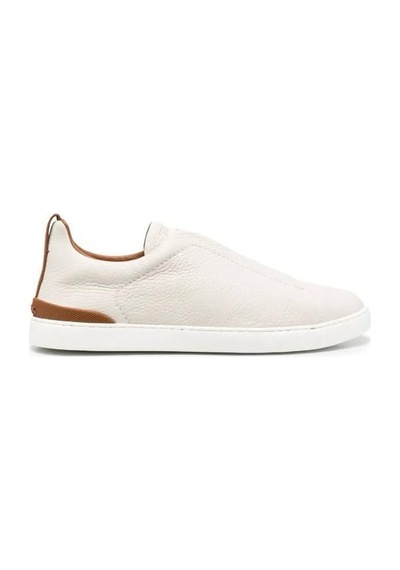 Erkek Deri Sneaker Siyah Kahverengi Ve Beyaz Kahverengi Beyaz