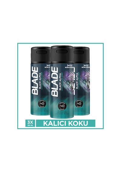 Blade Hero Selection Serisi Black Alpha Erkek Deodorant 3x150 Ml