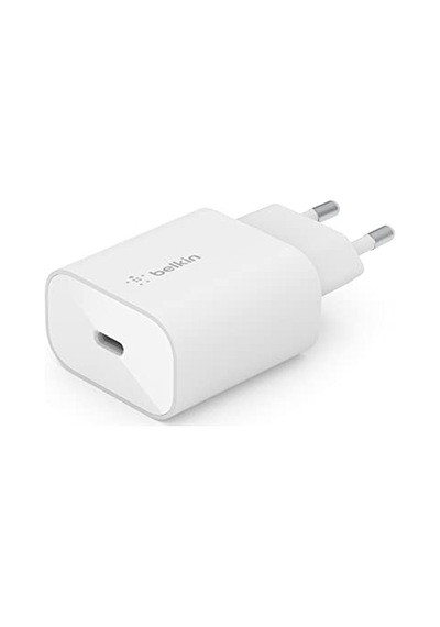 Belkin 25w Usb-c Pd Pps Şarj Adaptörü, Hızlı Şarj Özellikli, Beyaz