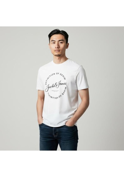 Jack & Jones Jack&jones Grayson Erkek Beyaz Tişört Beyaz
