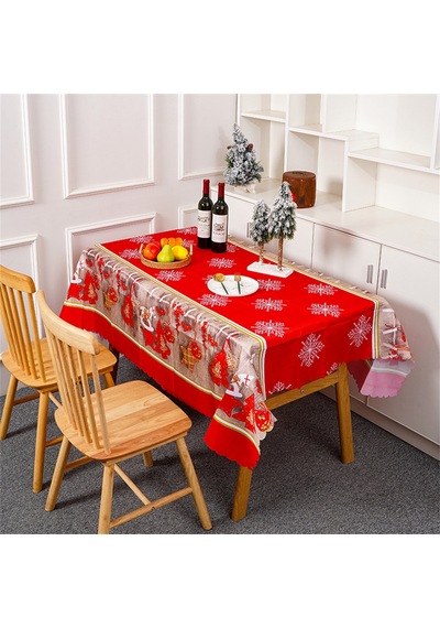 Kırışıklık Dirençli Noel Masa Örtüsü Düğün Ve Ziyafet İçin Parti Dekoratif Kumaş Style Nine