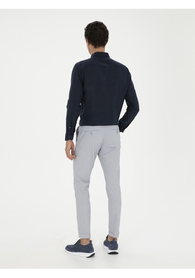 Cacharel Açık Mavi Slim Fit Beli Bağcıklı Kanvas Pantolon Denim Cacharel Açık Mavi Slim Fit Beli Bağcıklı Kanvas Pantolon Denim