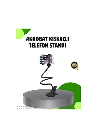 Ilkeshop Akrobat Masaüstü Mandallı Telefon Tutucu 360 Derece Dönebilen