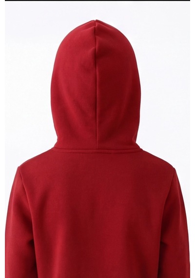 Esila Kids Çocuk Eşofman Takımı Kapüşonlu 3 İp 5-10 Yaş Bordo