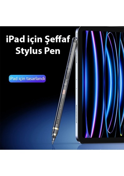 Dux Ducis Sp-04 Manyetik Şarjlı Stylus Pen Apple Uyumlu iPad Tablet Dokunmatik Kalem Transparent- 5775 Renkli