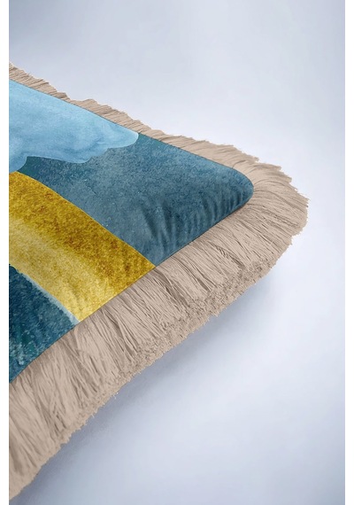 Modern Sanat Esintili Saçaklı Yastık Kılıfı - Minimalist Bohem Mavi Krem Püsküllü Kırlent Kılıfı Sisli Bebek Mavisi Modern Sanat Esintili Saçaklı Yastık Kılıfı - Minimalist Bohem Mavi Krem Püsküllü Kırlent Kılıfı Sisli Bebek Mavisi