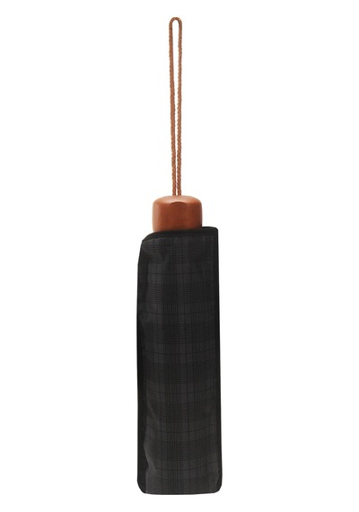 U.S. Polo Assn. April Lüx Şemsiye Süper Mini Ekose Füme 09-G Çok Renkli