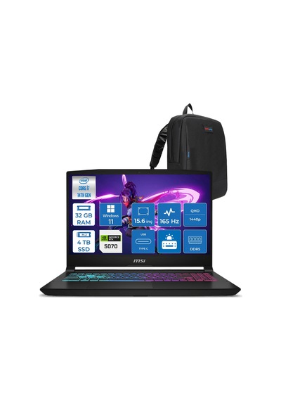 MSI Katana 15 HX B14WGK-068XTRP15 i7-14650HX 32 GB 4 TB SSD 8 GB RTX5070 15.6" W11P Dizüstü Bilgisayar + Çanta