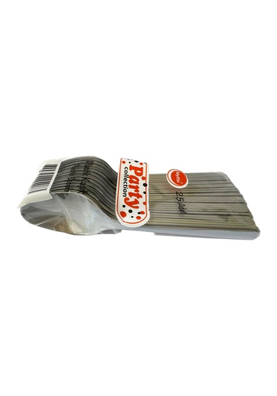 Plastik Gümüş Gri Renk Kaşık - Parti Davet Piknik Çorba Yemek Kaşığı - 18 Cm. - 25 Adetlik 3 Paket