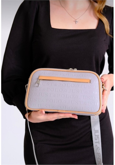 Just Polo Omuz Askılı Çapraz Kadın Çantası Gri 05110198