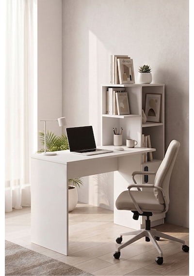 Ders Çalışma Masası 90 Cm Kitaplıklı Çalışma Masası Öğrenci Masası Ofis Çalışma Masası Beyaz Ders Çalışma Masası 90 Cm Kitaplıklı Çalışma Masası Öğrenci Masası Ofis Çalışma Masası Beyaz