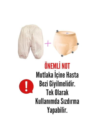 Overpazar Yıkanabilir Ribanalı Hasta Külotu Paçalı Hasta Külotu