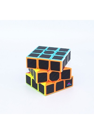 Qiyi Warrior S 3x3 Karbon Fiber Zeka Küpü Akıl Küpü Rübik Küp