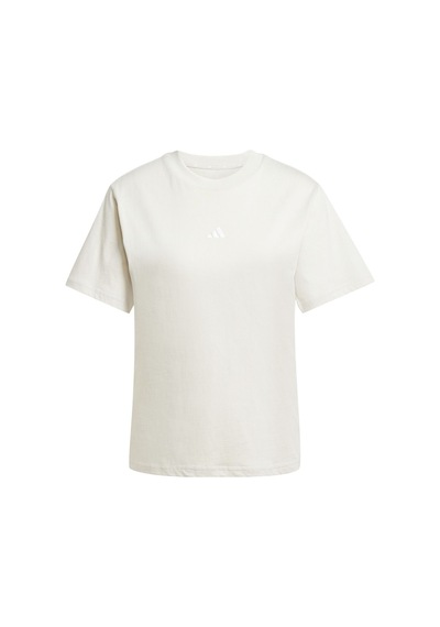 Adidas Essentials Small Logo Cotton Tişört Jı6079 Ekru