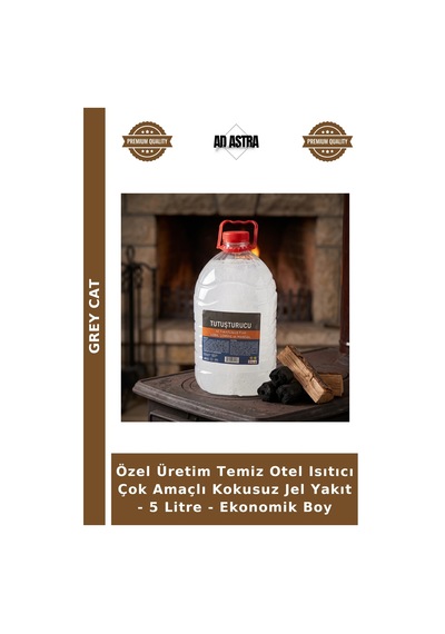 Özel Üretim Temiz Otel Isıtıcı Çok Amaçlı Kokusuz Jel Yakıt - 5 Litre - Ekonomik Boy