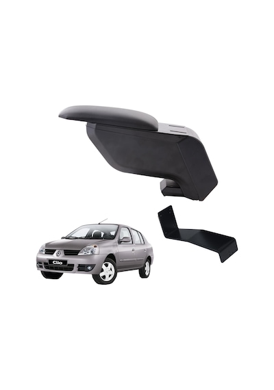 Renault Symbol 2002 Delmesiz Çelik Ayaklı Siyah Kolçak Kol Dayama