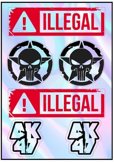 Motosiklet Hologram Çoklu Sticker 06 Diğer