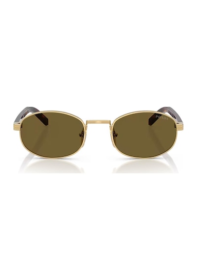 Prada Pr B53s 5ak09z 52 Unisex Oval Gold Metal Güneş Gözlüğü Altın