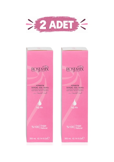 Rosemix - 524 - - Doğal Gülsuyu 300 Ml - 2 Adetlik - Ilkestor - Set Ürün